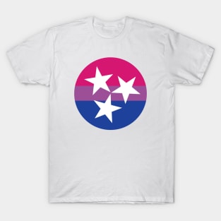 Tennessee Flag Bisexual Pride Shirt, TN Flag, LGBT, LGBTQIA, Rainbow, Pansexual, Asexual, Pride flag, Gay, Lesbian, Trans, Queer, Nashville, Memphis, Chattanooga T-Shirt